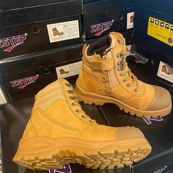 Men’s boots  for work with steel toe lightweight leather boots - Picture 7 of 14